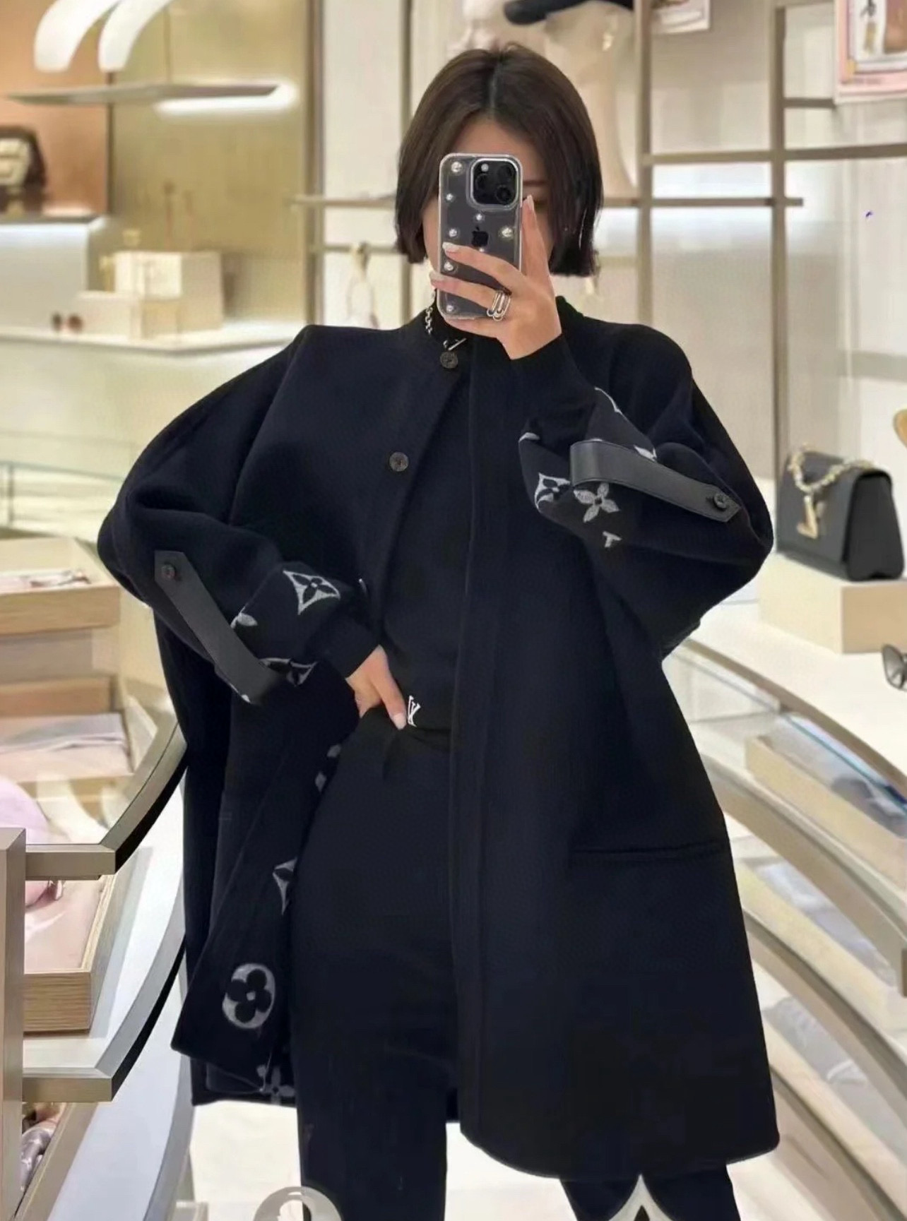 루이비통 여자 양모 코트