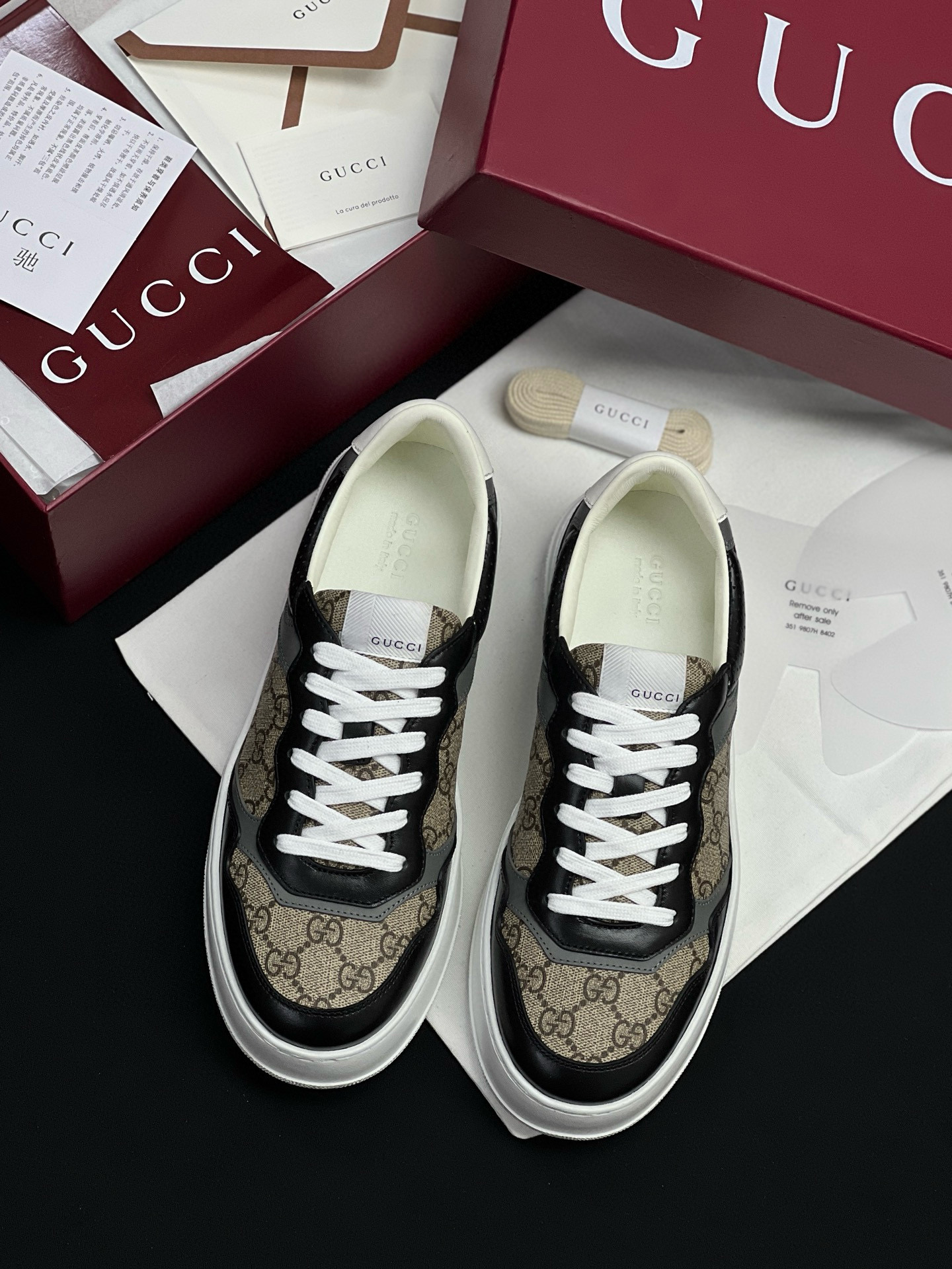 구찌 4cm 남녀공용 신발 운동화 스니커즈