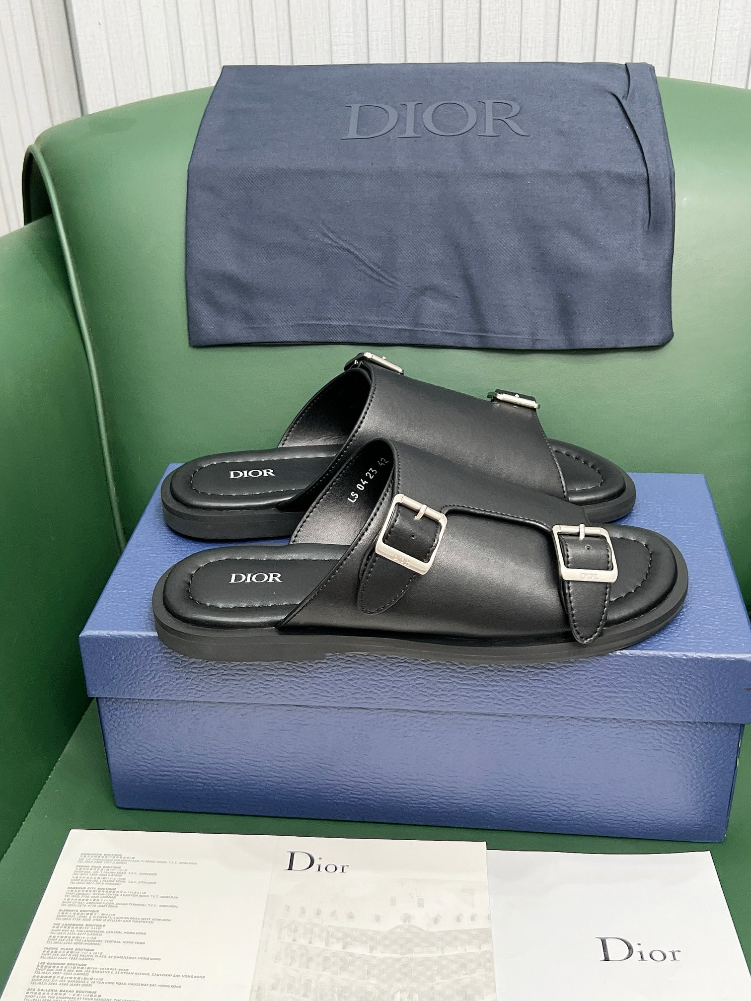 디올 남자 슬리퍼